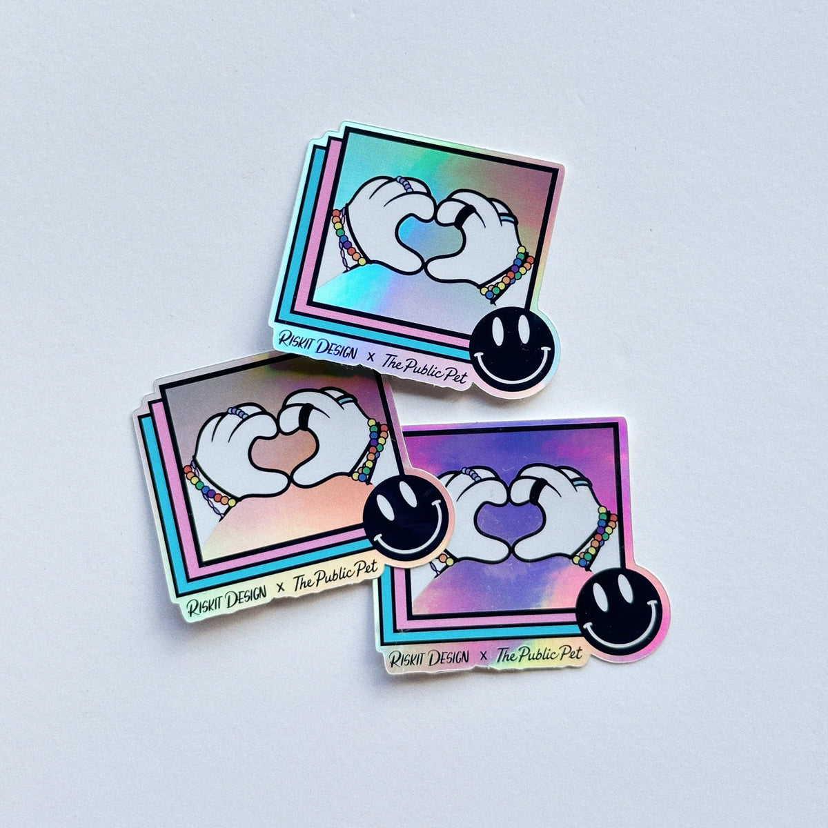 Riskit Design - PLUR Heart Holographic Sticker β The Public Pet